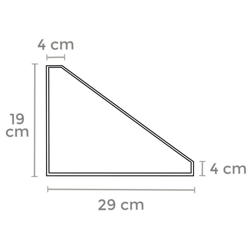 ESCUADRA TRIANGULAR BALDA 18/235 NEGRO PORO
