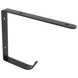ESCUADRA C/COLG 180MM NEGRO PORO
