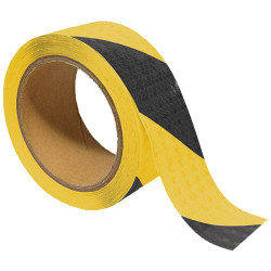 CINTA REFLECTANTE ADHESIVA 5CMx10M NEGRO-AMARILLO