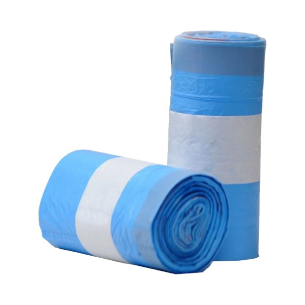 BOLSA BASURA AUTOCIERRE 55x60 AZUL (15UN)