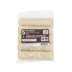PACK 5 MINI RODILLO VELOUR ESMAL-BARNIZAR 11CM
