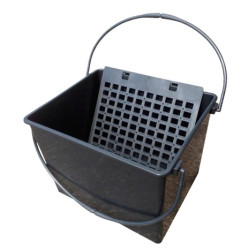 CUBETA 2 ASAS PLASTICO NEGRO 16LTS