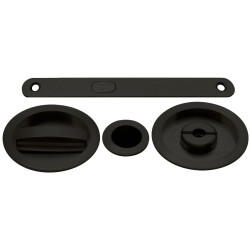 KIT CORREDERA EMBUTIR REDONDO NEGRO