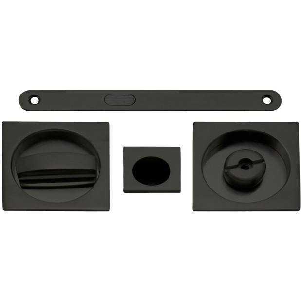 KIT CORREDERA EMBUTIR CUADRADO NEGRO