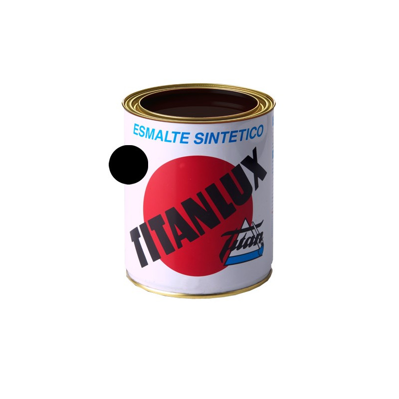TITANLUX ESMALTE SINTETICO NEGRO MATE 4L DESCAT.