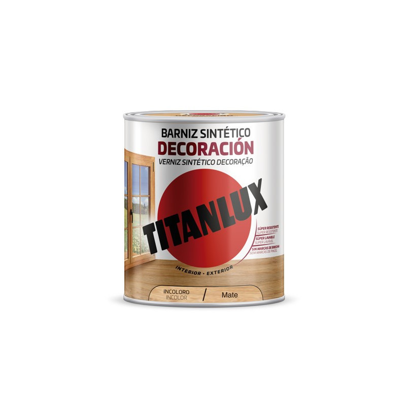 TITANLUX BARNIZ SINTETICO MATE INCOLORO 750ML