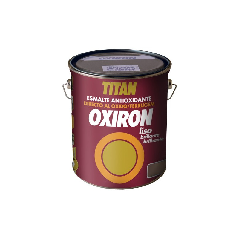 OXIRON ESMALTE LISO BRILLANTE TABACO 4L