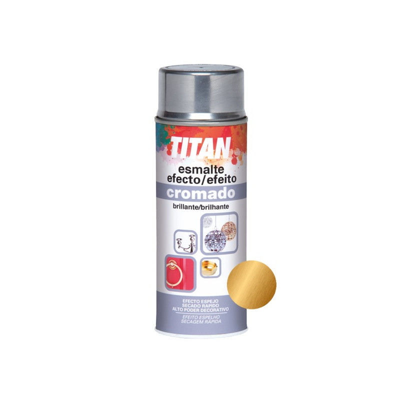 SPRAY TITAN CROMADO ORO 400ML