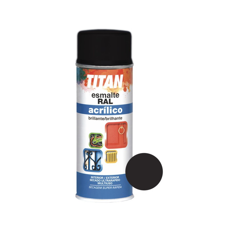 SPRAY ESM.ACRILICO MATE NEGRO RAL9005 400ML