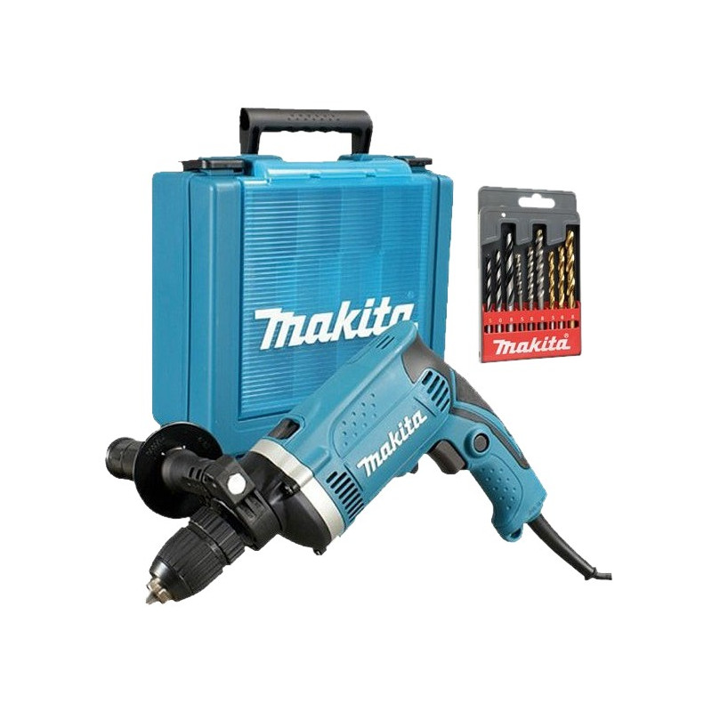 TALADRO MAKITA PERCUTOR 710W + JG BROCAS HP1631KSP