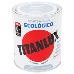 TITANLUX ESMALTE AL AGUA SATINADO GRIS PERLA 750ML