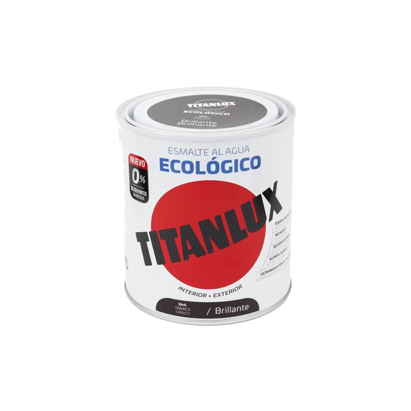 TITANLUX ESMALTE AL AGUA BRILLANTE TABACO 750ML