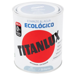 TITANLUX ESMALTE AL AGUA BRILLANTE GRIS PERLA 750ML