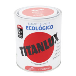 TITANLUX ESMALTE AL AGUA BRILLANTE ROJO CORAL 750ML