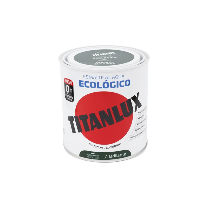 TITANLUX ESMALTE AL AGUA BRILLANTE VERDE MAY 2,5LTS