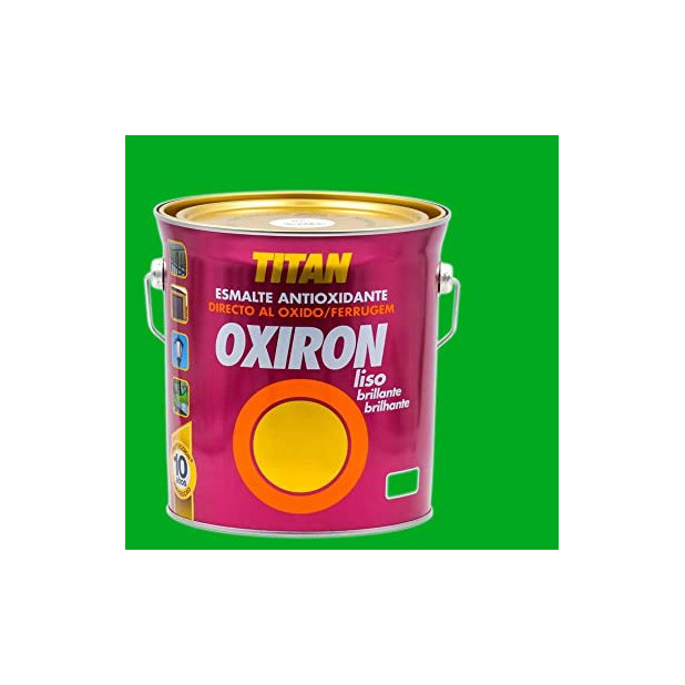 OXIRON ESMALTE LISO BRILLANTE VERDE PRADERA 4L