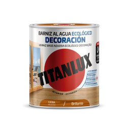 TITANLUX BARNIZ AL AGUA BRILLANTE CAOBA 250ML