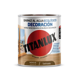 TITANLUX BARNIZ AL AGUA SATINADO WENGUE 750ML