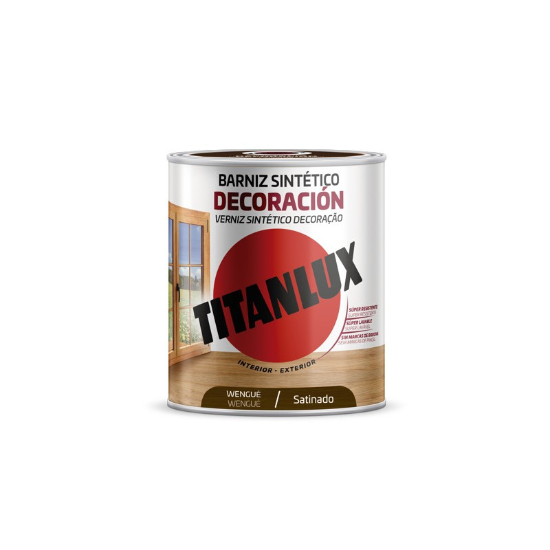 TITANLUX BARNIZ SINTETICO SATINADO WENGUE 250ML