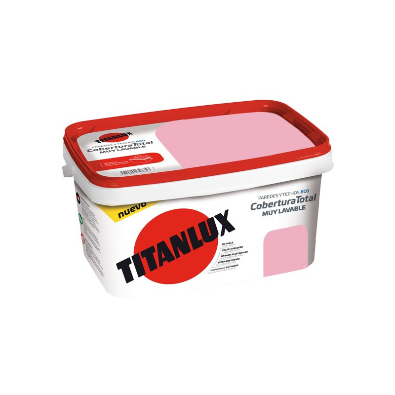 PINTURA TITANLUX COBERTURA ROSA PÉTALO 4LTS