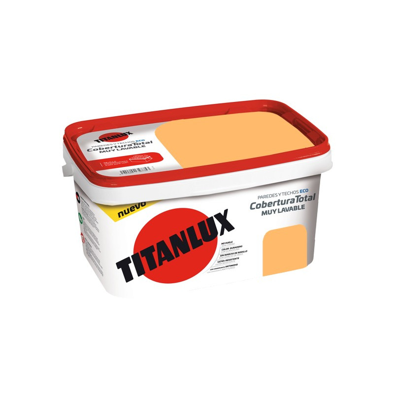 PINTURA TITANLUX COBERTURA AMARILLO MIEL 4LTS (DESCAT.)