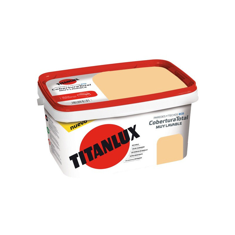 PINTURA TITANLUX COBERTURA AMARILLO AVENA  4LTS