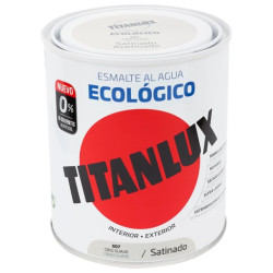 TITANLUX ESMALTE AL AGUA SATINADO GRIS SUAVE 750ML