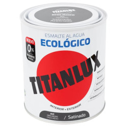TITANLUX ESMALTE AL AGUA SATINADO GRIS MEDIO 750ML
