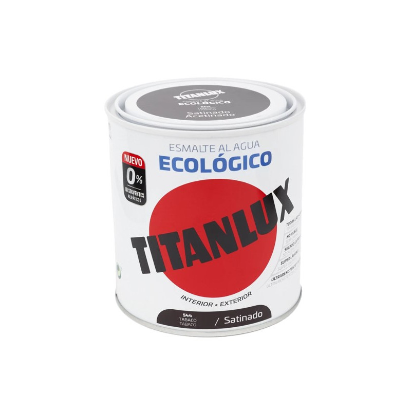 TITANLUX ESMALTE AL AGUA SATINADO TABACO 250ML