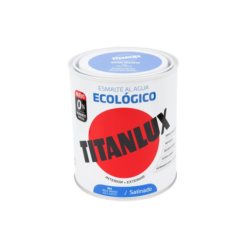 TITANLUX ESMALTE AL AGUA SATINADO AZUL INDIGO 750ML