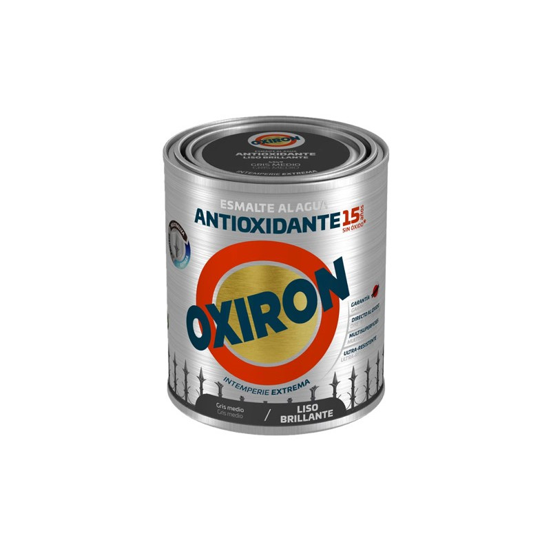 OXIRON AL AGUA LISO BRILLANTE GRIS MEDIO 750ML