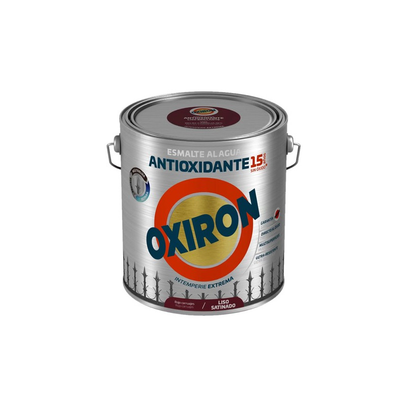 OXIRON AL AGUA LISO SATINADO ROJO CARRUAJE 2,5LTS