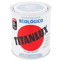 TITANLUX ESMALTE AL AGUA MATE GRIS PERLA 750ML