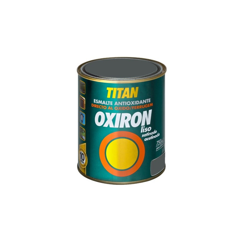 OXIRON ESMALTE LISO SATINADO GRIS MEDIO 750ML