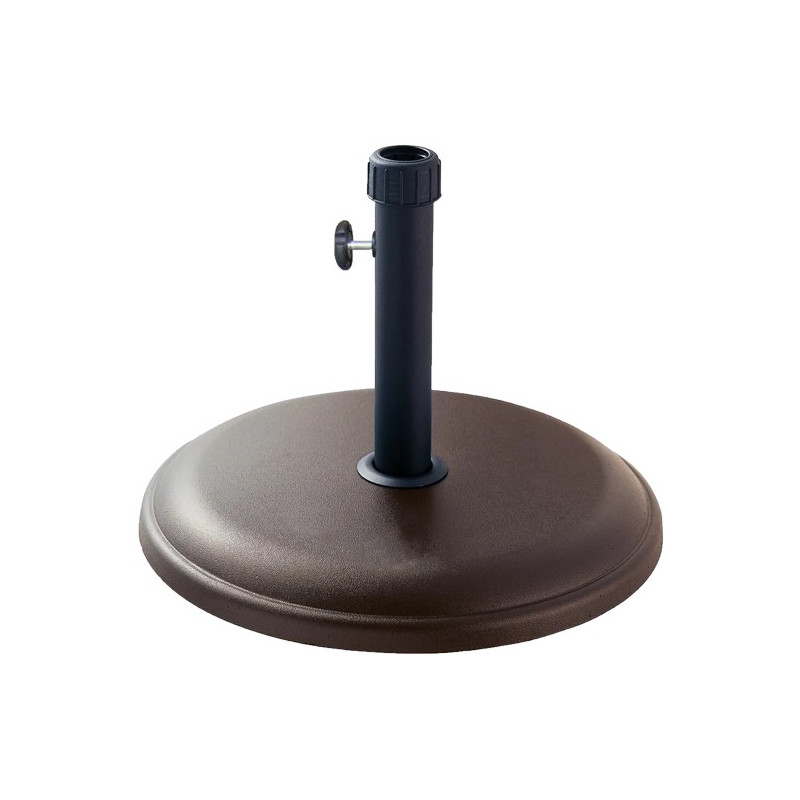 BASE PARASOL CEMENTO MARRON 45x45x5cm 16KG.
