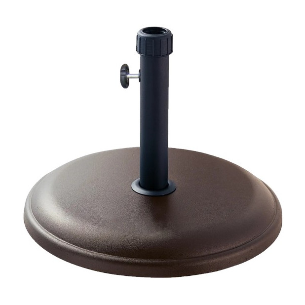 BASE PARASOL CEMENTO MARRON 45x45x5cm 16KG.
