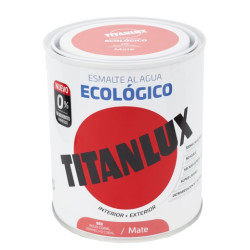 TITANLUX ESMALTE AL AGUA MATE ROJO CORAL 750ML