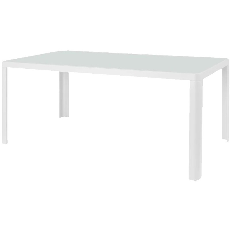 MESA COMEDOR STELLA ALU BLANCO 180x90x75CM