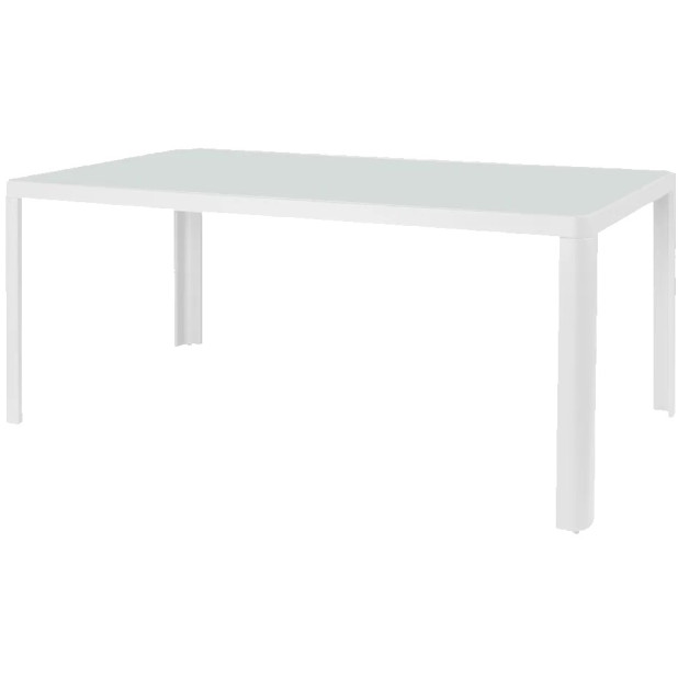 MESA COMEDOR STELLA ALU BLANCO 180x90x75CM