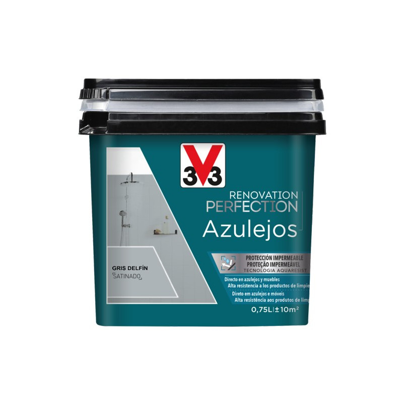 PINTURA AZULEJOS SAT.GRIS DELFIN 750ML