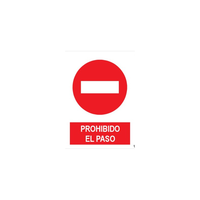 SEÑAL PROHIBIDO EL PASO 21x29CM