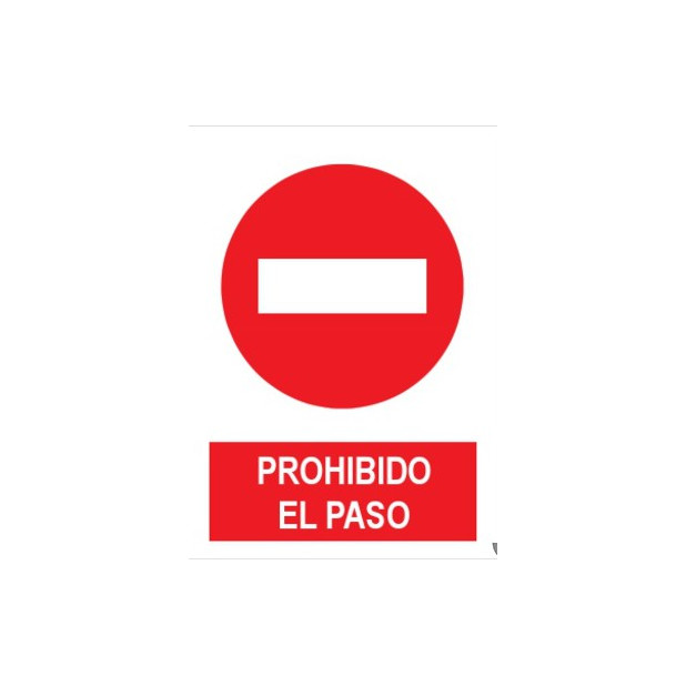 SEÑAL PROHIBIDO EL PASO 21x29CM