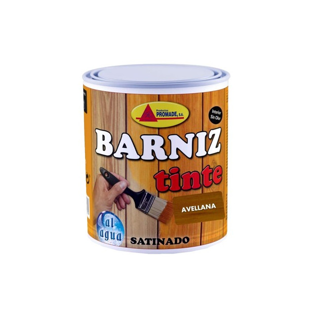 BARNIZ TINTE AGUA SATINADO AVELLANA 750ML