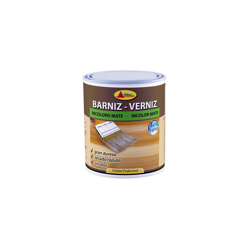 BARNIZ AGUA INCOL.MATE 4LTS