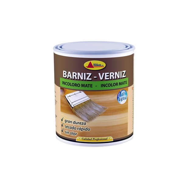 BARNIZ AGUA INCOL.MATE 4LTS