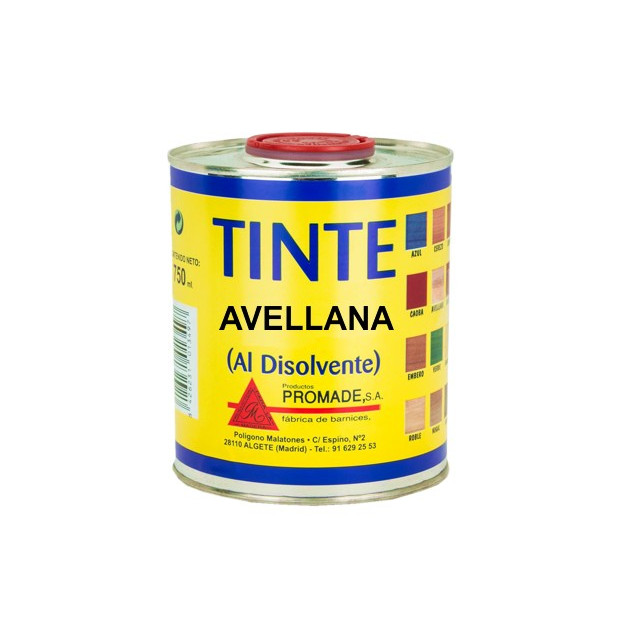 TINTE AL DISOLVENTE AVELLANA 750ML