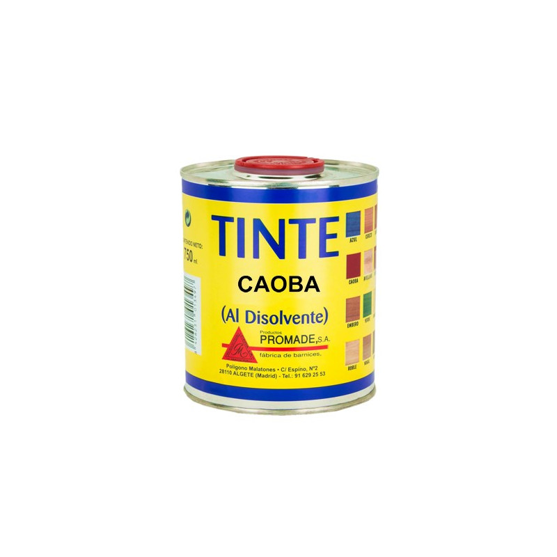 TINTE AL DISOLVENTE CAOBA 750ML