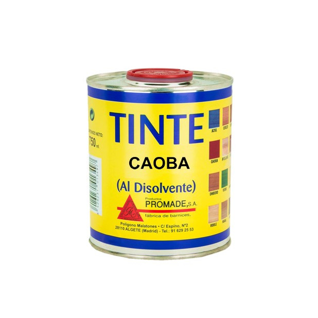 TINTE AL DISOLVENTE CAOBA 750ML