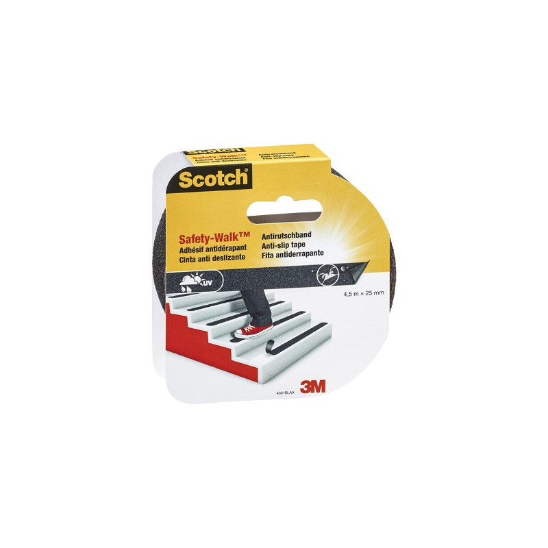CINTA ANTIDESLIZANTE 4,5Mx25MM NEGRA