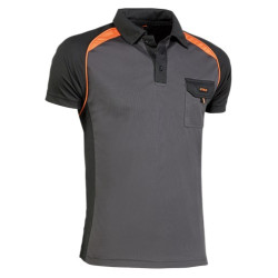 POLO TRANPS. NEGRO/NARANJA T.L